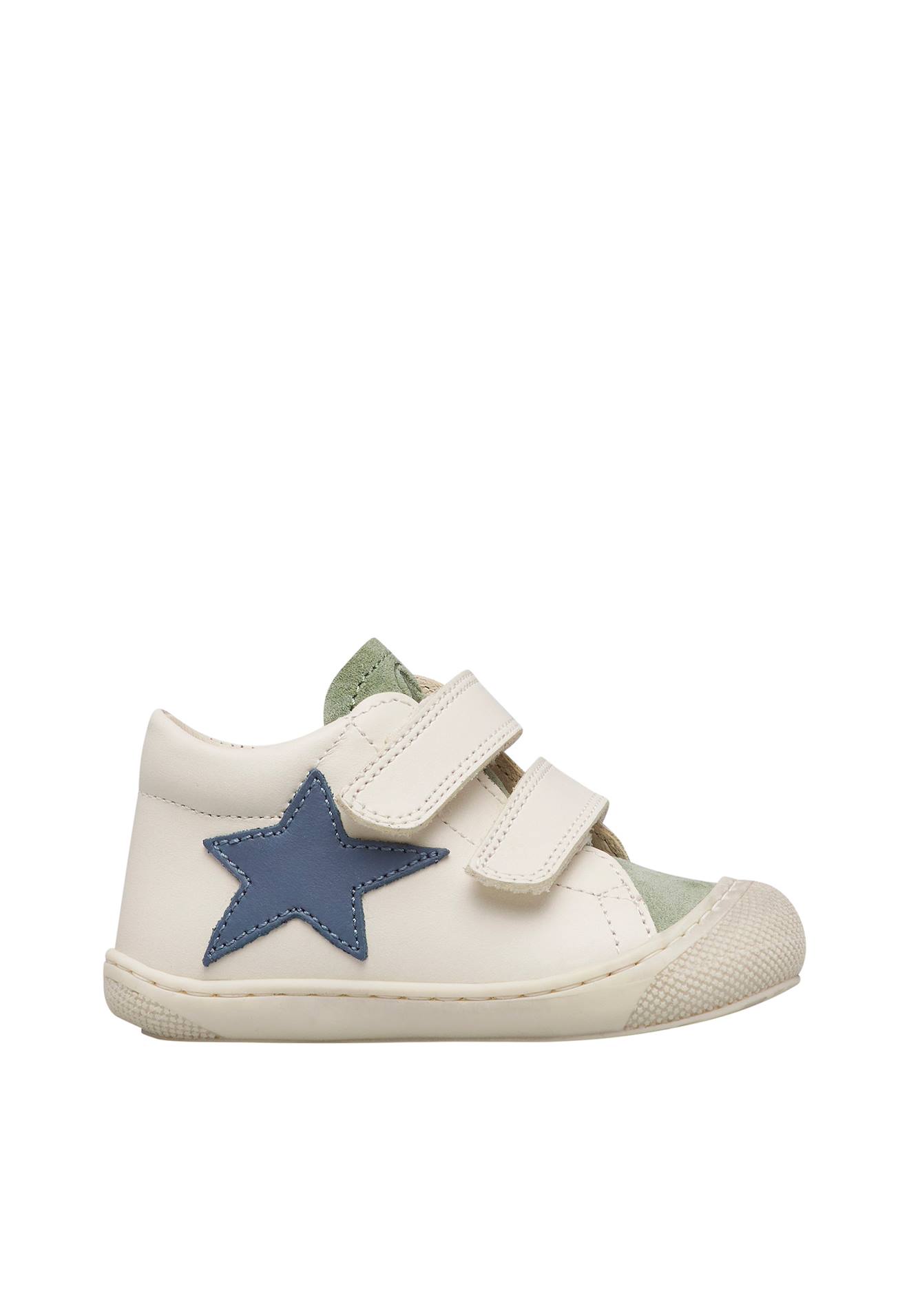 Chaussures En Cuir Et En Daim Kolde Vl Blanc Crème-vert
