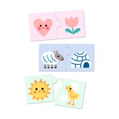 -Puzzle duo couleurs,  12 puzzles de 2 pièces