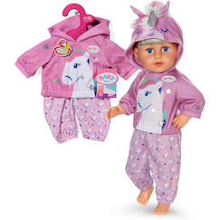-Baby born - tenue licorne