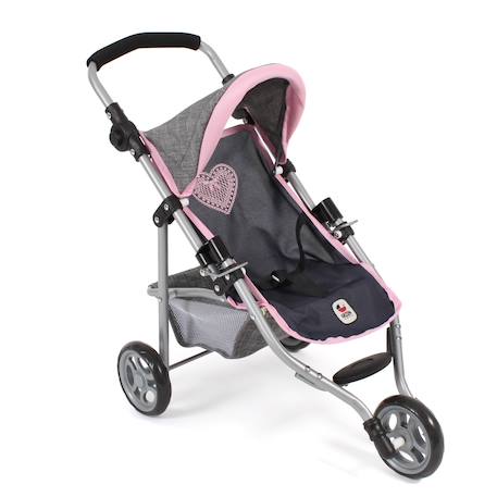 Petite poussette de jogging lola pour poupons Bleu+Gris et rose+Ros et gris+Rose+Rose clair+Rose et bleu+Rose et gris+Rose jean+Violet 4 - vertbaudet enfant 