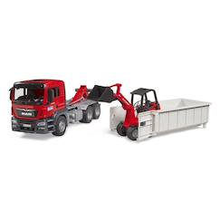 Jouet-Camion man tgs avec benne amovible et chargeur schäffer