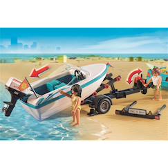 Jouet-Jeux d'imagination-Figurines, mini mondes, héros et animaux-Pick-up de surfeur avec speedboat 71589