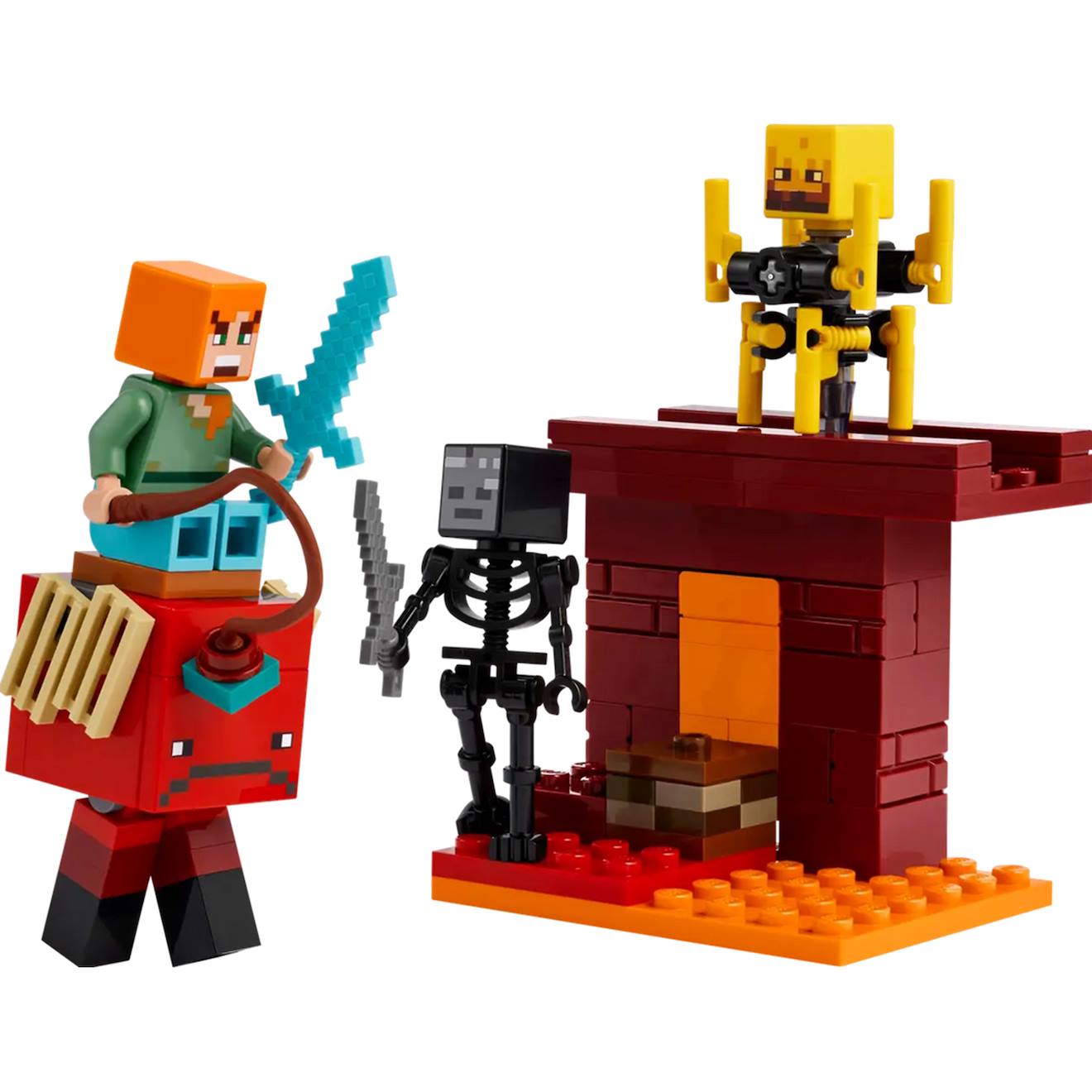 La Bataille De La Lave Du Nether 21266 Lego Minecraft Multicolore