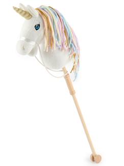 Jouet-Jeux d'imagination-Cheval bâton licorne rainbow avec roues