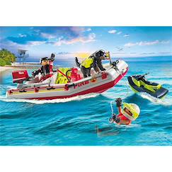Jouet-Jeux d'imagination-Action heroes bateau de pompier et scooter des mers 71464