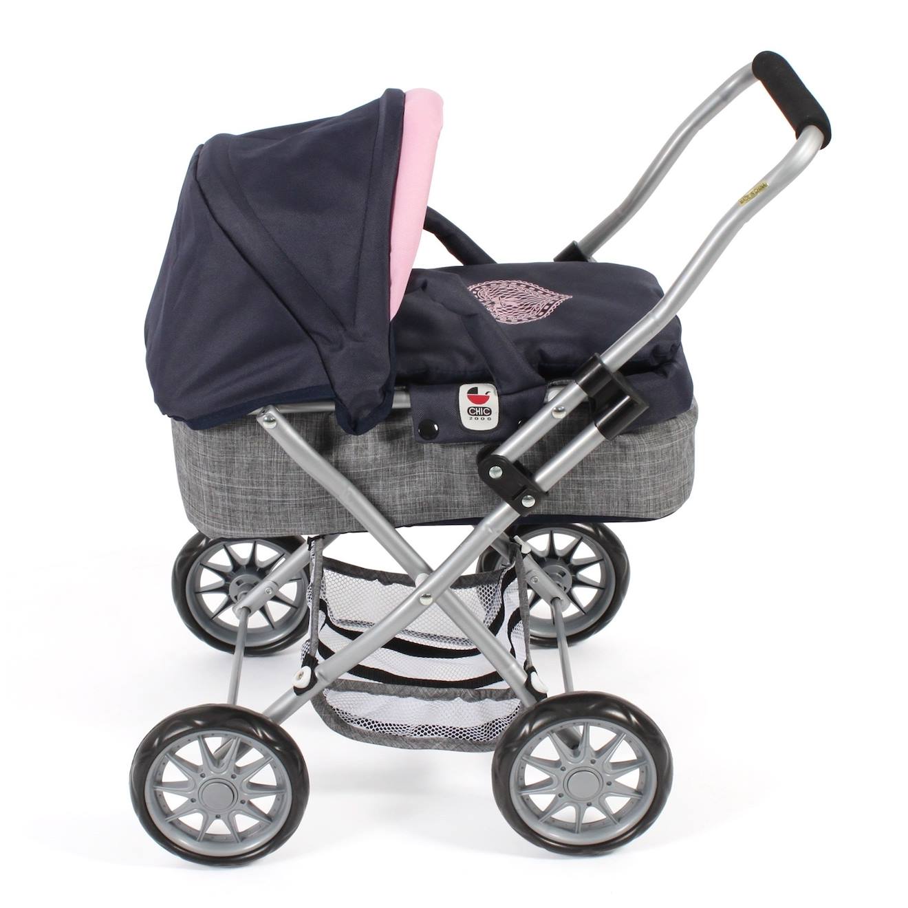 Poussette Landeau Pour Poupée Smarty Gris Et Bleu