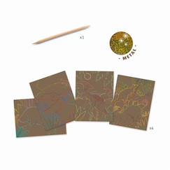 Jouet-Activités artistiques et musicales-Cartes à gratter - le règne des dinosaures