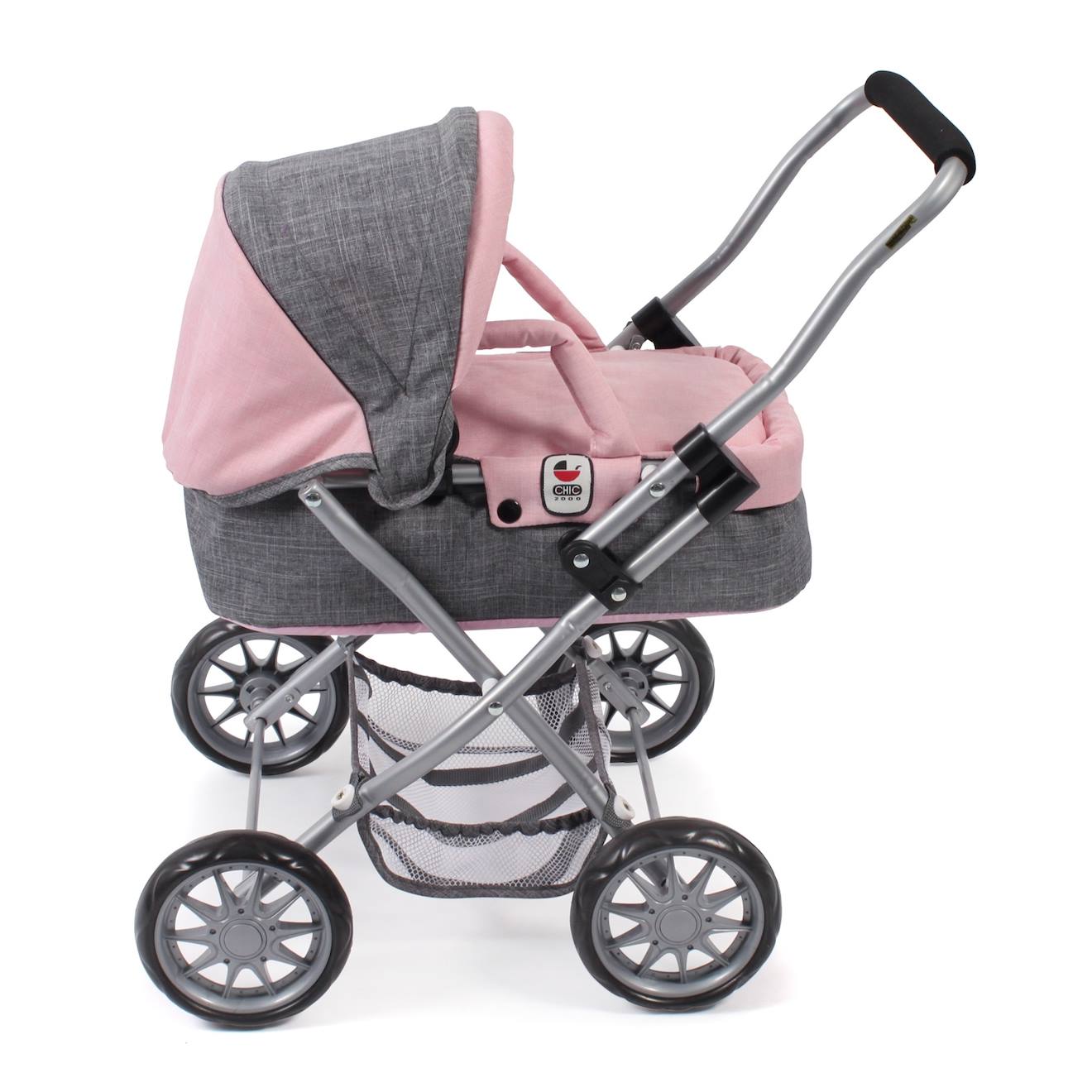 Poussette Pour Poupons Gris Et Rose