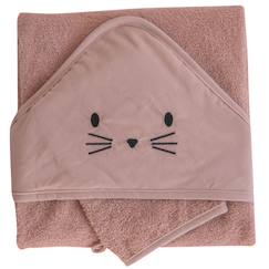 Set sortie de bain et gant lapin  - vertbaudet enfant