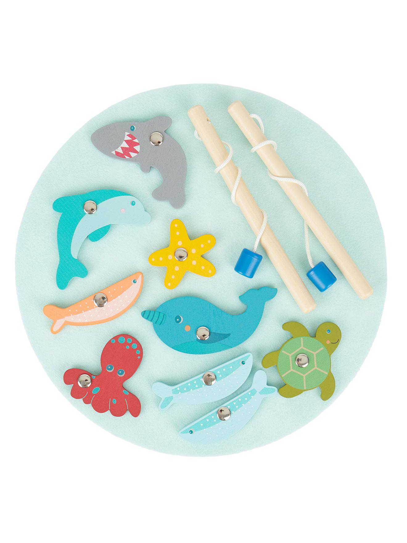 Jeu De Pêche Magnétique Bois Multicolore