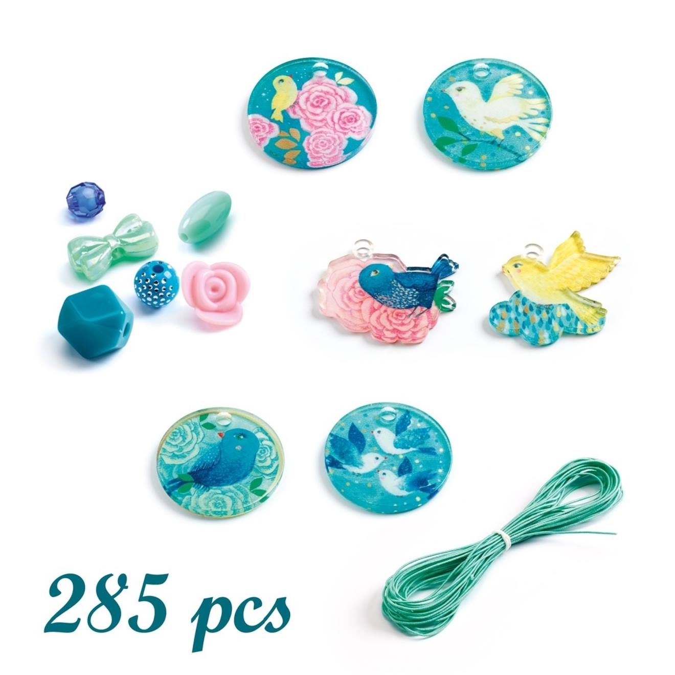Perles Fantaisies Oiseaux Bleu