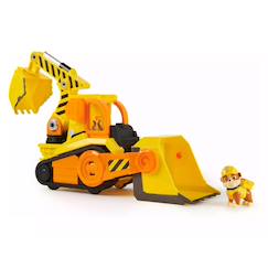 Rubble & crew - grand bulldozer avec effets sonores et lumineux et figurine rubble  - vertbaudet enfant