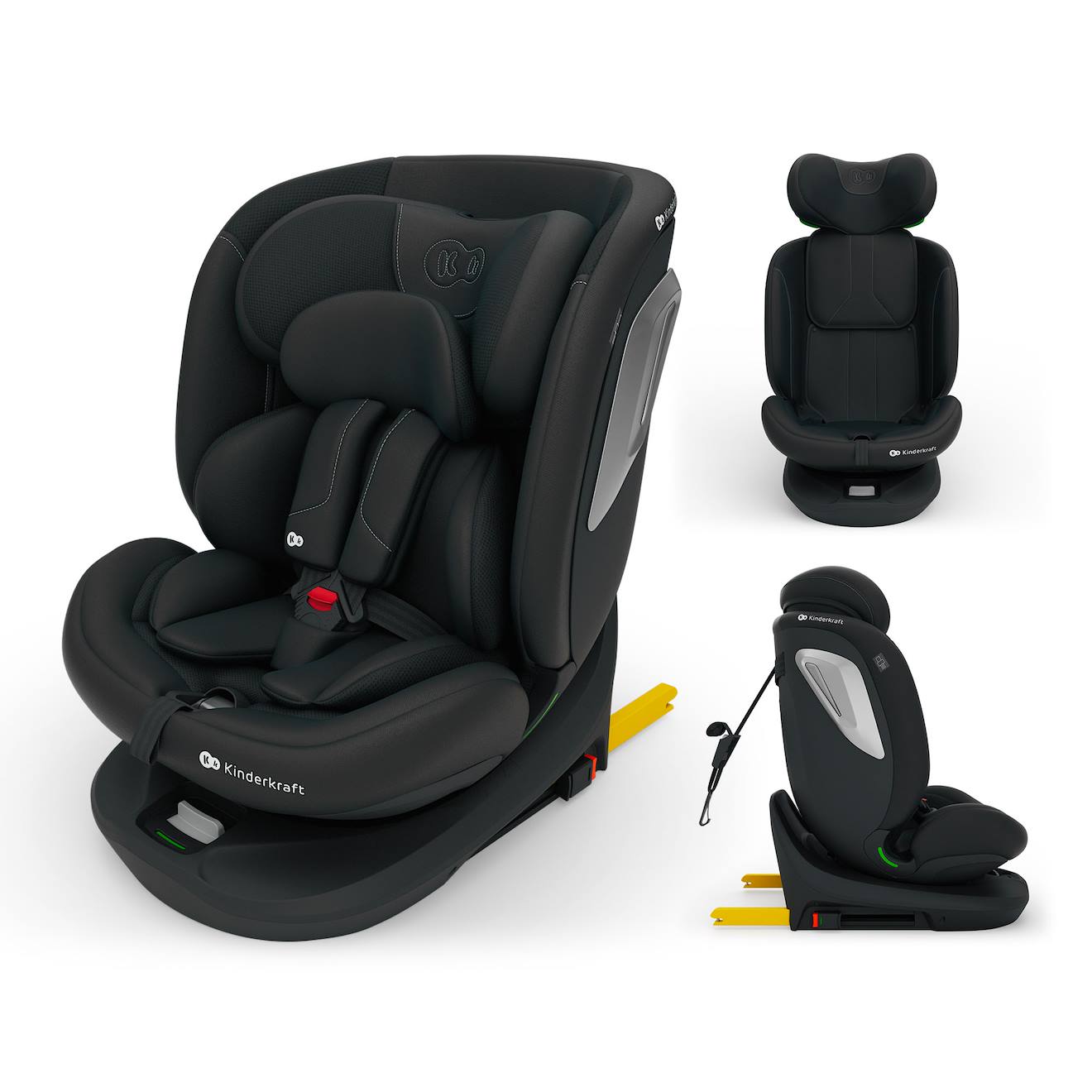 Siège Auto I-grow 2 Plus, I-size 4-en-1 40-150 Cm Pivotant 360°, Isofix, Top Tether, Dos Et Face Route, Protection Latérale, Inclinable, Ventilation, Évolutif 0-12 Ans Noir