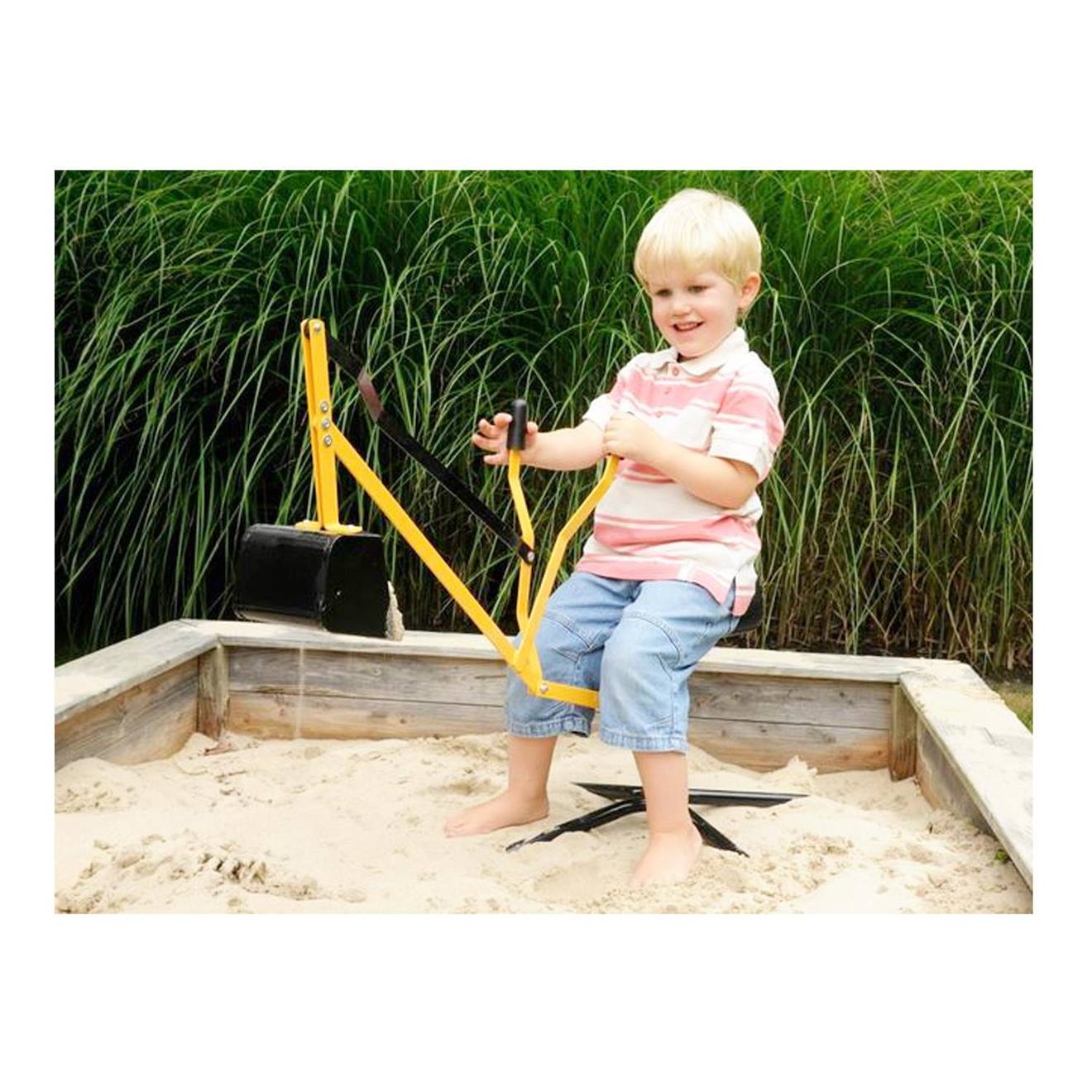 Excavatrice Assise - Pour Enfants, Rotative Jaune Et Noir