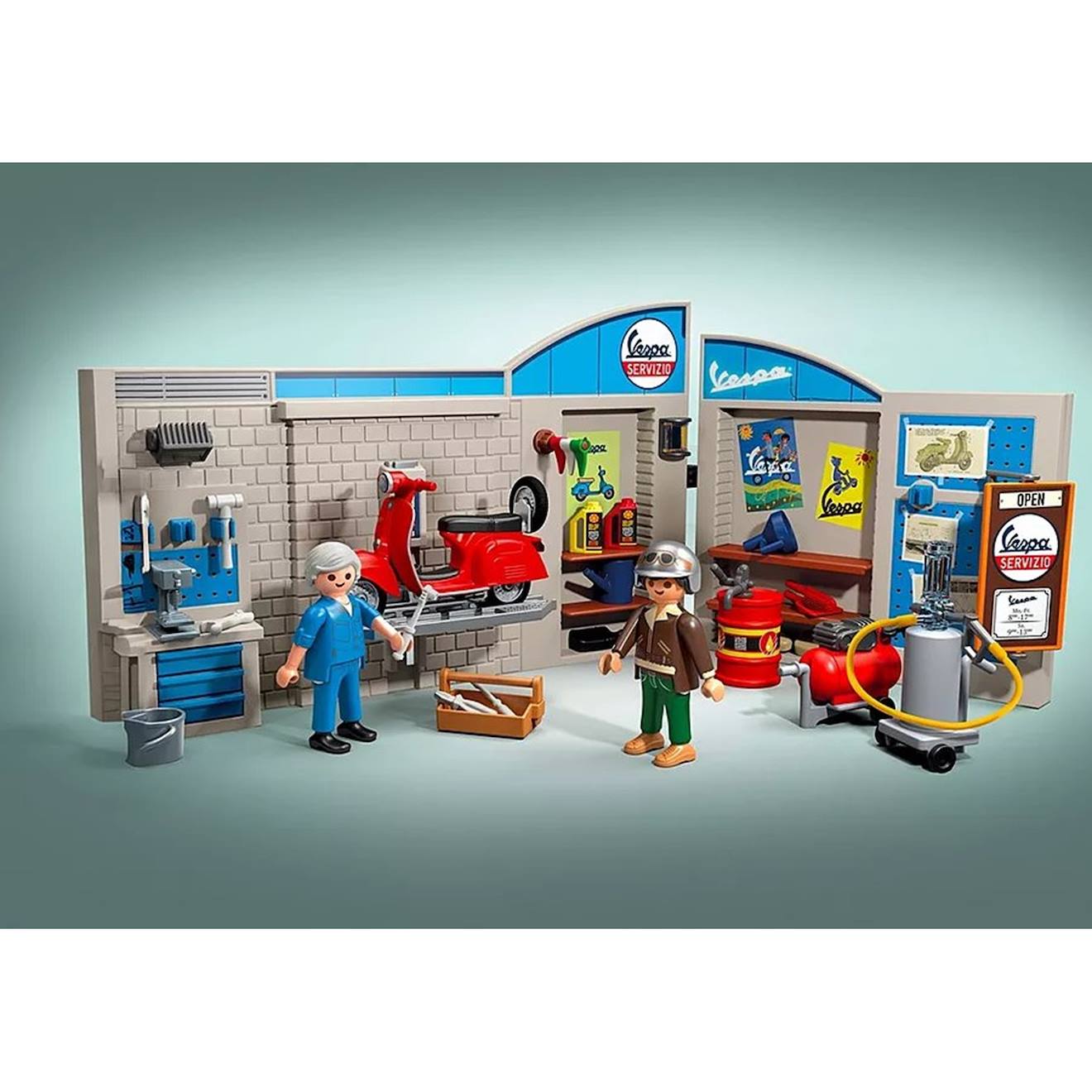 Vespa Garage Style Rétro Années 60 71620 Multicolore