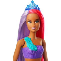 Jouet-Barbie dreamtopia poupée sirène aux cheveux roses et violets