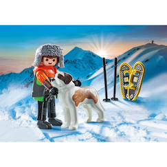 Jouet-Jeux d'imagination-My life jeune garçon en raquettes avec son saint bernard 71741