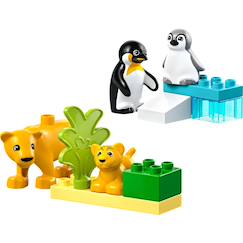 Jouet-Duplo familles d'animaux sauvages : pingouins et lions 10442