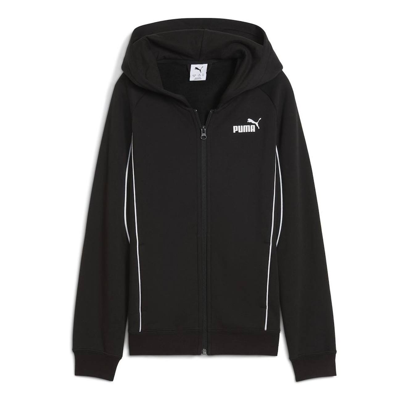 Sweat Zippé À Capuche Noir