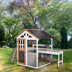 Maison de jeux extérieure multifonction en bois massif résistant  - vertbaudet enfant