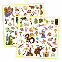 Jouet-Activités artistiques et musicales-Loisirs créatifs-Stickers médiéval fantastique