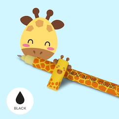 Stylo à encre gel effaçable - erasable pen - thème giraffe  - vertbaudet enfant