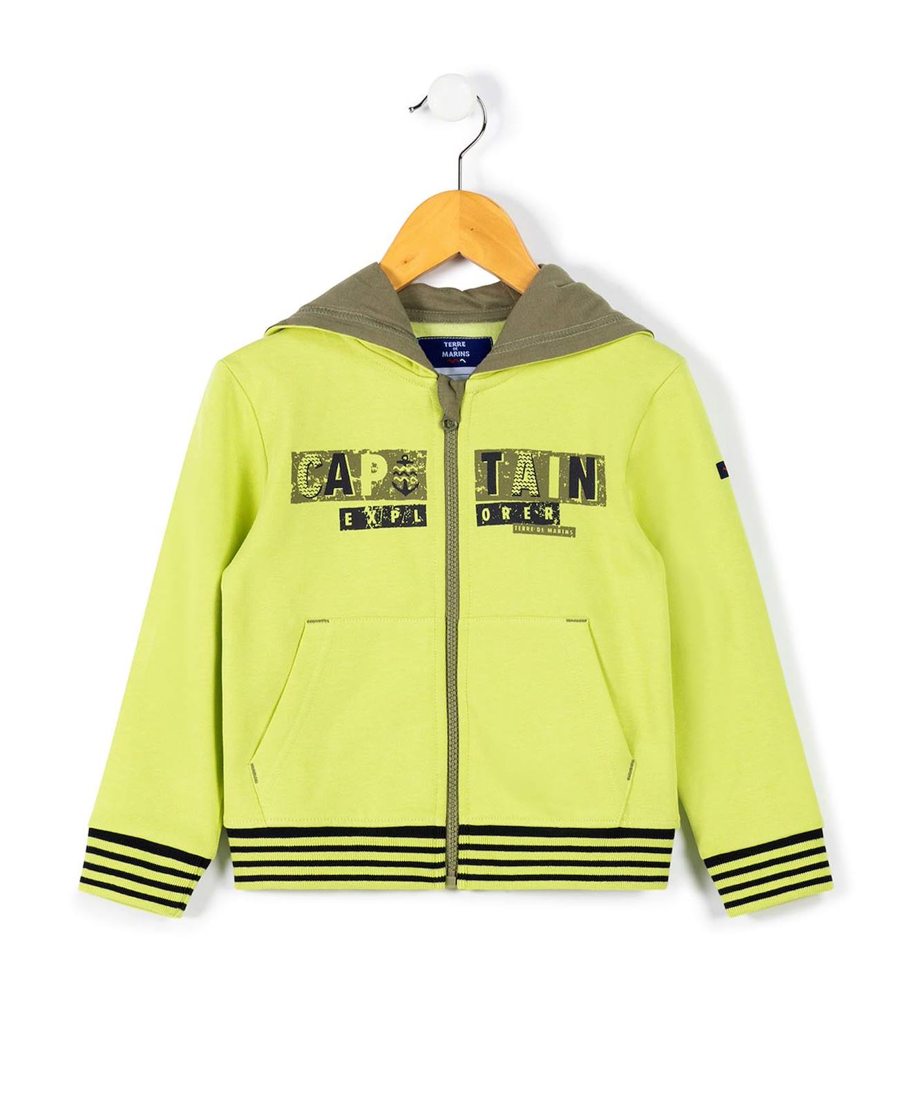 Veste À Capuche Garçon Vert Citron