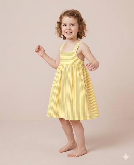 Robe sans manches 100% coton fille  - vertbaudet enfant