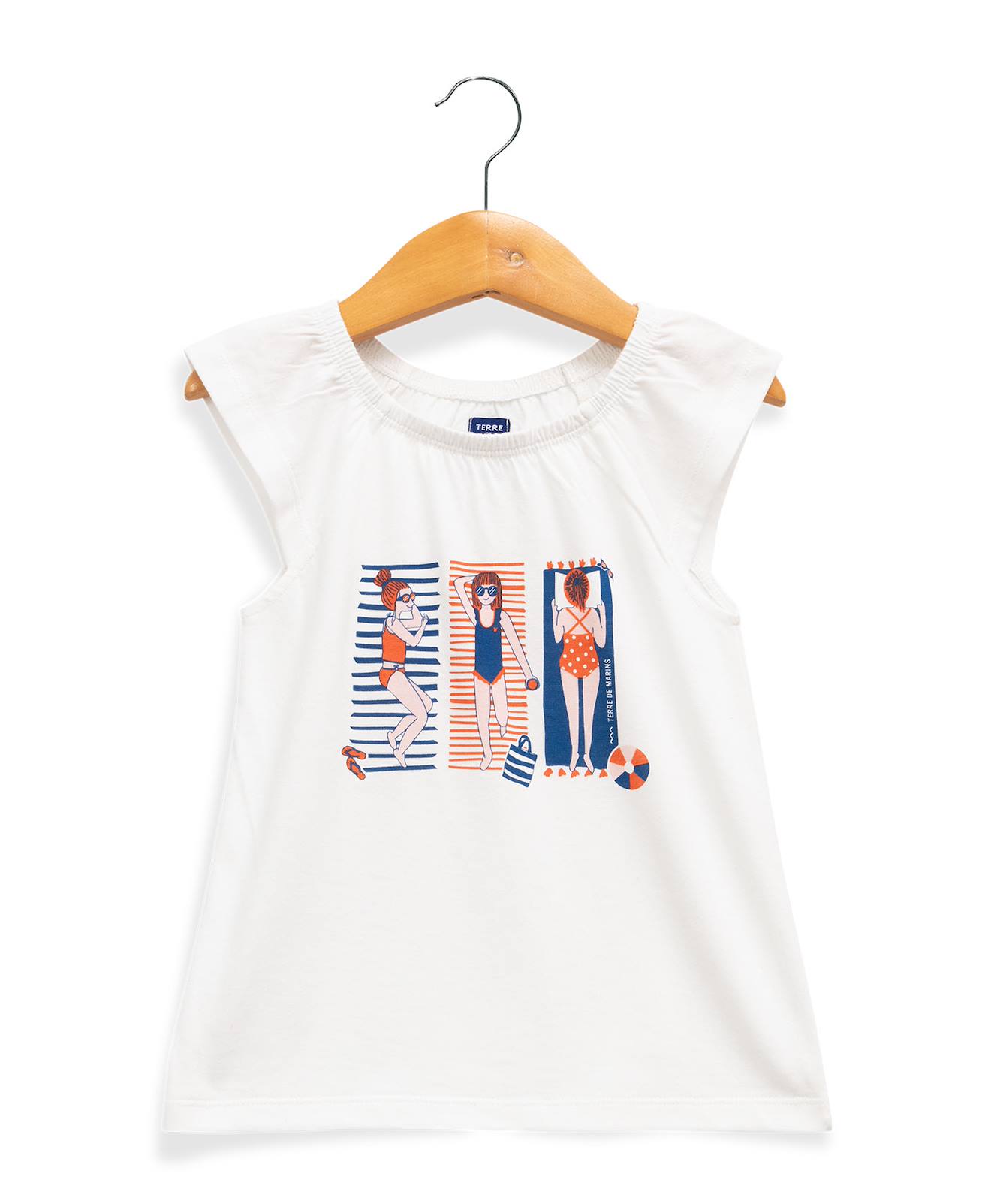 Debardeur 100% Coton Fille Blanc Optique
