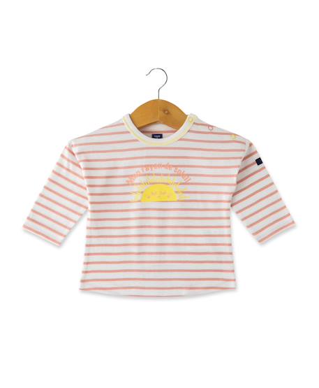 Bébé-Mariniere manches longues 100% coton bébé fille