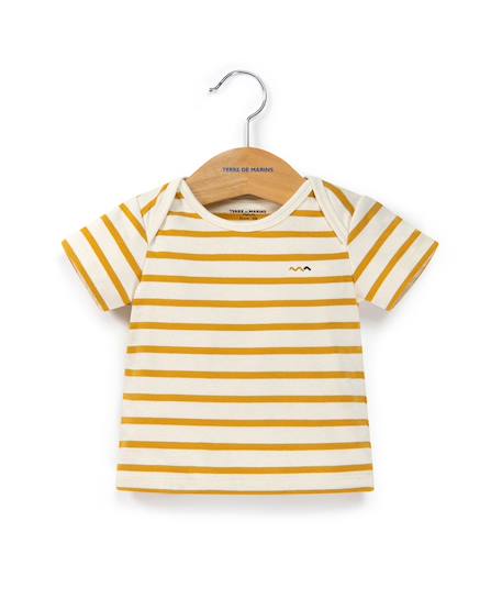Bébé-T-shirt, sous-pull-Mariniere manches courtes bébé