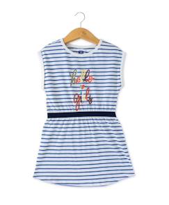 -Robe manches courtes 100% coton fille