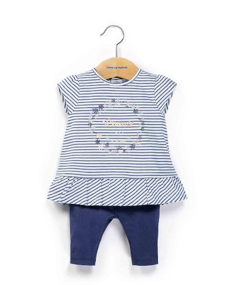 Bébé-Ensemble tunique + leggings 100% coton bébé fille