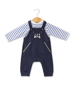 Ensemble salopette + haut 100% coton bébé garçon  - vertbaudet enfant
