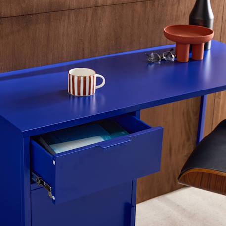 Bureau enfant acier laminé 1 tiroir Beige+Bleu+Kaki+Noir+Terracotta 11 - vertbaudet enfant 