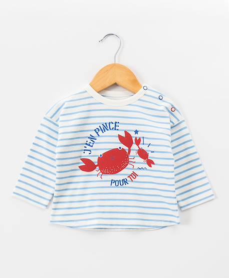 Bébé-Mariniere manches longues 100% coton bébé garçon