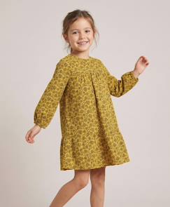 -Robe manches longues 100% coton fille