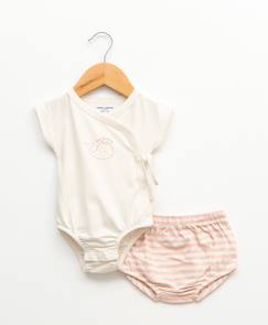 -Ensemble bloomer + haut 100% coton bébé fille