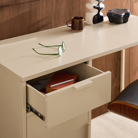 Bureau enfant acier laminé 1 tiroir Beige+Bleu+Kaki+Noir+Terracotta 5 - vertbaudet enfant 