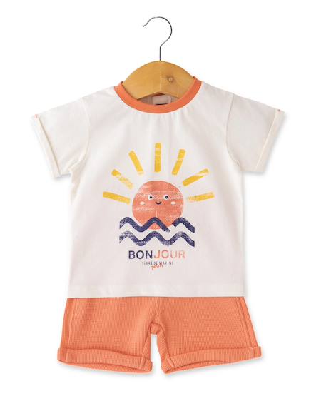 Bébé-Ensemble short + haut 100% coton bébé garçon