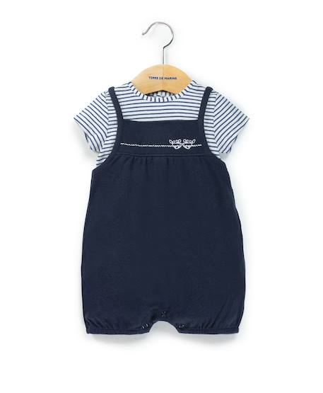 Bébé-Ensemble salopette + haut 100% coton bébé fille