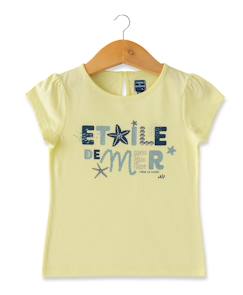 T-shirt manches courtes 100% coton fille  - vertbaudet enfant