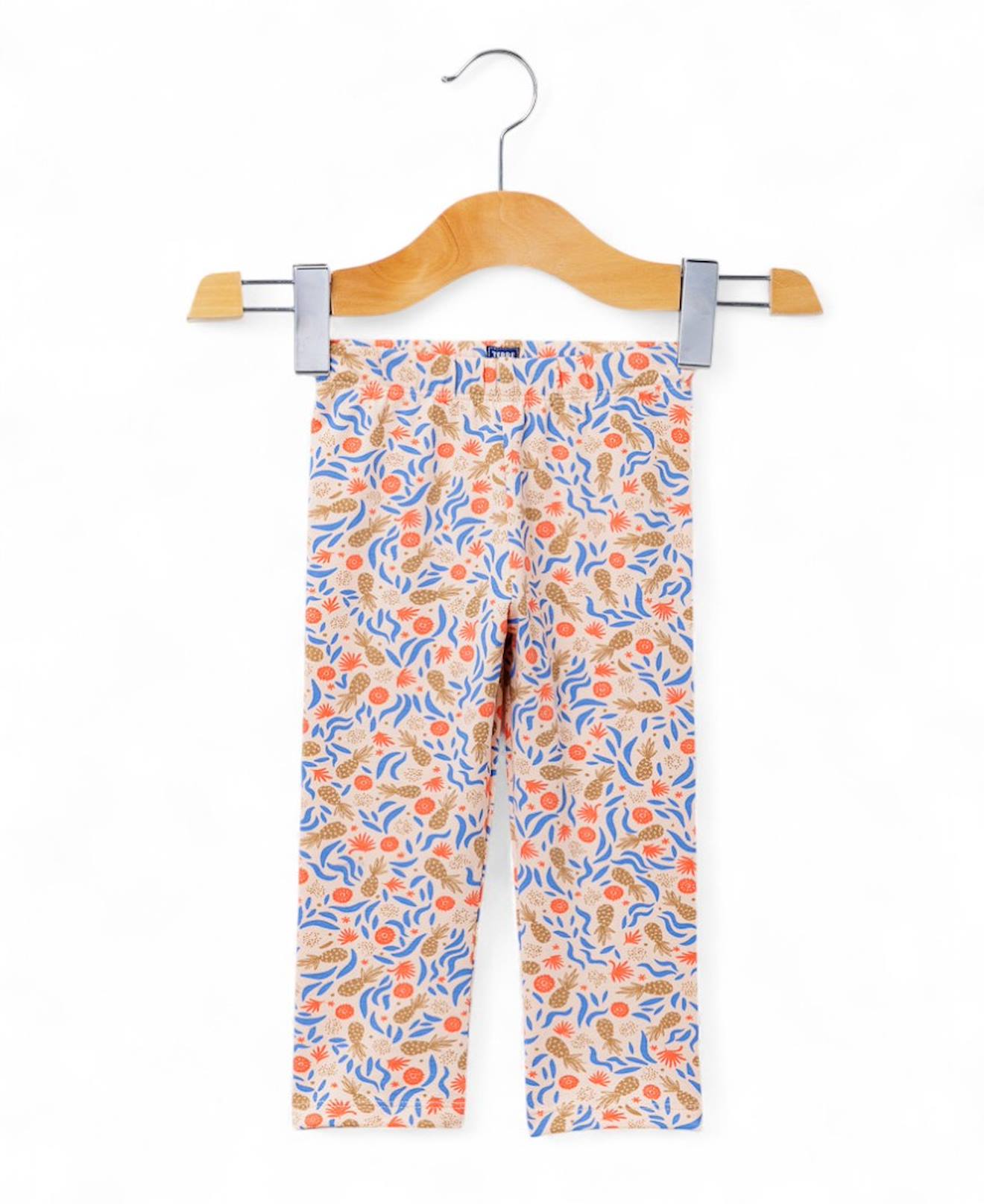 Legging Court Fille Imprime Fond Rose