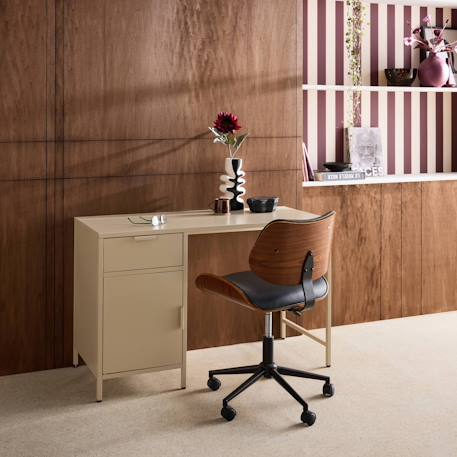 Bureau enfant acier laminé 1 tiroir Beige+Bleu+Kaki+Noir+Terracotta 3 - vertbaudet enfant 