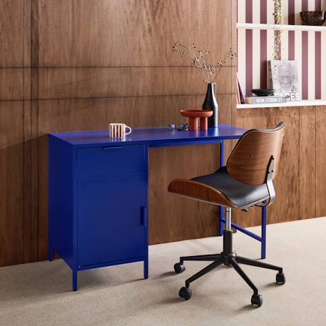 Bureau enfant acier laminé 1 tiroir Beige+Bleu+Kaki+Noir+Terracotta 9 - vertbaudet enfant 