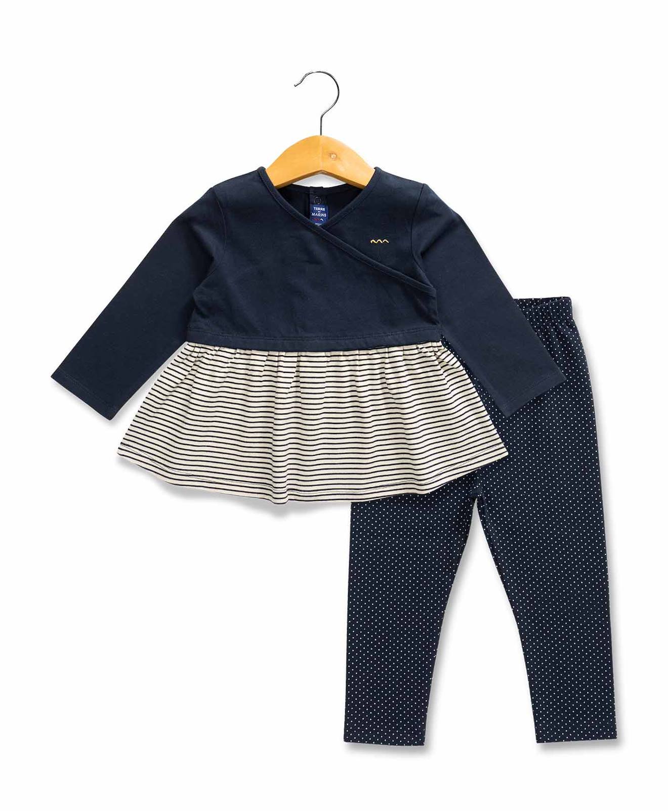 Ensemble Tunique Leggings 100 Coton Bb Fille Indigo 21 €