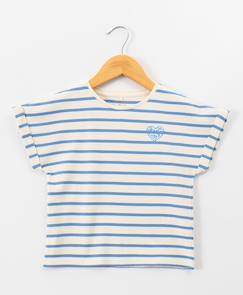 -Mariniere manches courtes 100% coton fille