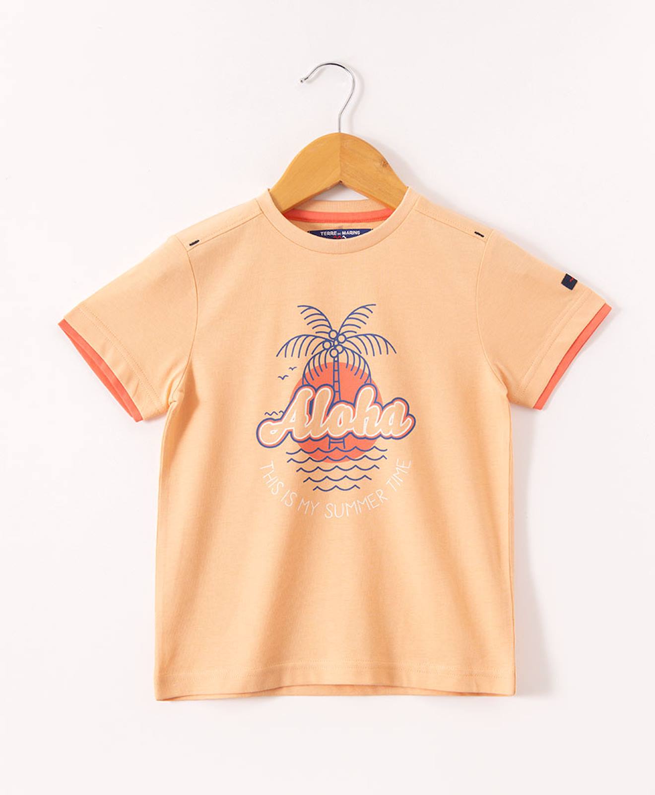 T-shirt Manches Courtes 100 Coton Garon Orange 10 €