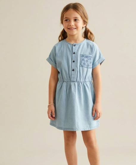 Fille-Robe manches courtes fille