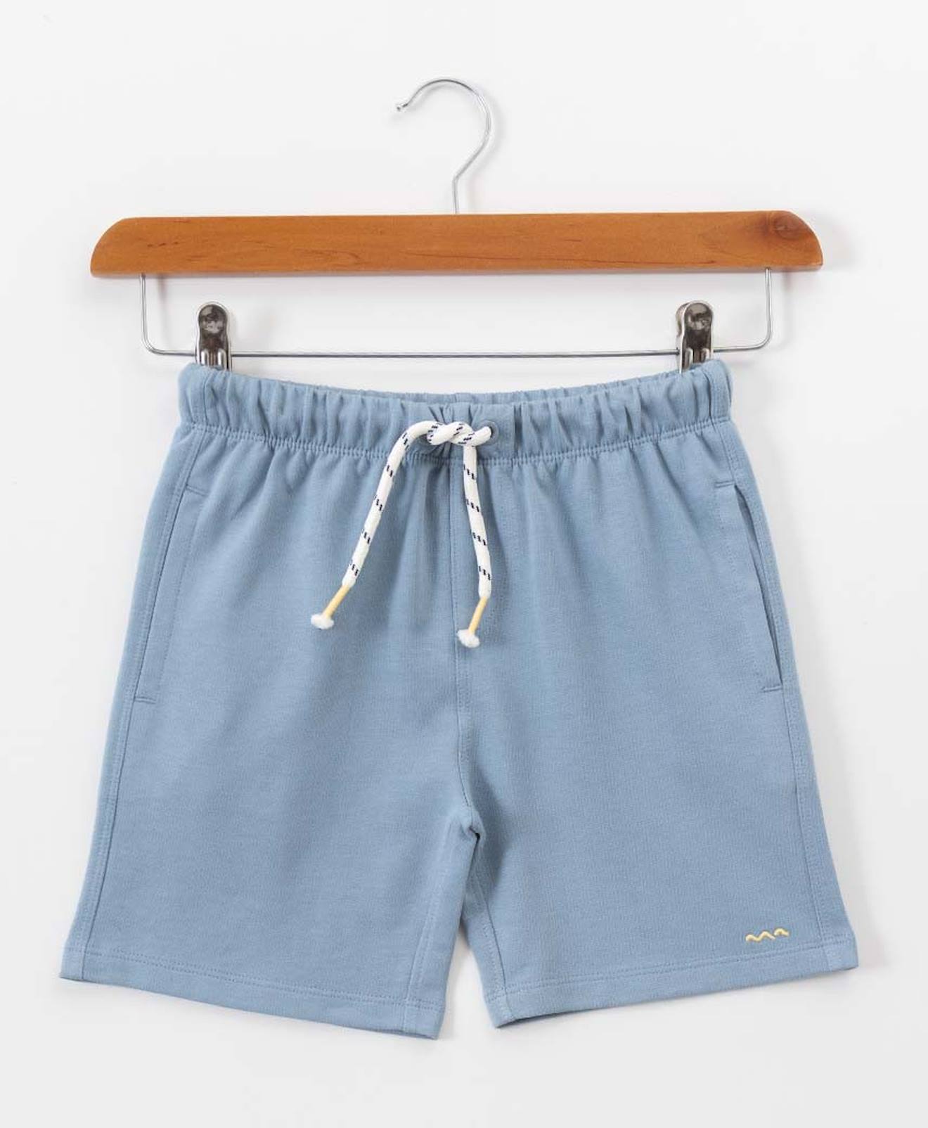 Bermuda 100% Coton Garçon Bleu Gris